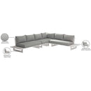 Meridian Maldives Grey Water Resistant Fabric Outdoor Patio Modular Sectional IMAGE 12