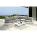 Meridian Maldives Grey Water Resistant Fabric Outdoor Patio Modular Sectional IMAGE 2
