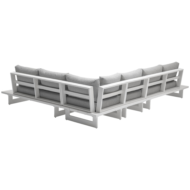 Meridian Maldives Grey Water Resistant Fabric Outdoor Patio Modular Sectional IMAGE 3