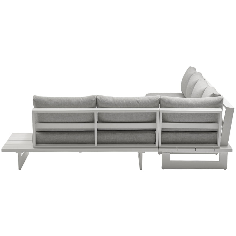Meridian Maldives Grey Water Resistant Fabric Outdoor Patio Modular Sectional IMAGE 4