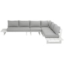 Meridian Maldives Grey Water Resistant Fabric Outdoor Patio Modular Sectional IMAGE 5