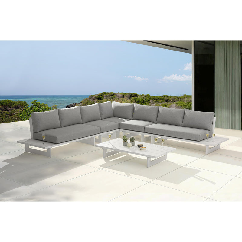 Meridian Maldives Grey Water Resistant Fabric Outdoor Patio Modular Sectional IMAGE 2