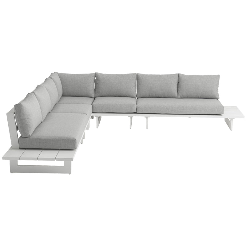 Meridian Maldives Grey Water Resistant Fabric Outdoor Patio Modular Sectional IMAGE 5