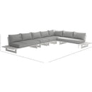 Meridian Maldives Grey Water Resistant Fabric Outdoor Patio Modular Sectional IMAGE 10