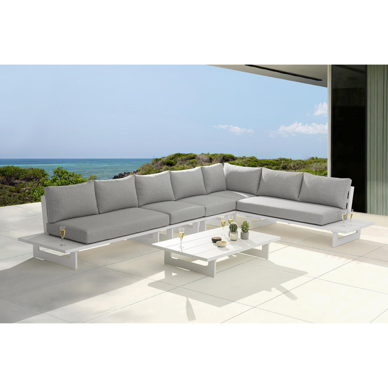 Meridian Maldives Grey Water Resistant Fabric Outdoor Patio Modular Sectional IMAGE 2