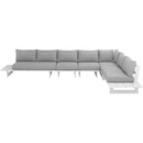 Meridian Maldives Grey Water Resistant Fabric Outdoor Patio Modular Sectional IMAGE 5