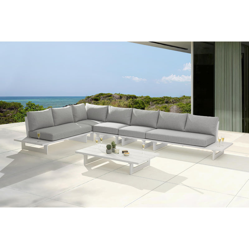 Meridian Maldives Grey Water Resistant Fabric Outdoor Patio Modular Sectional IMAGE 2