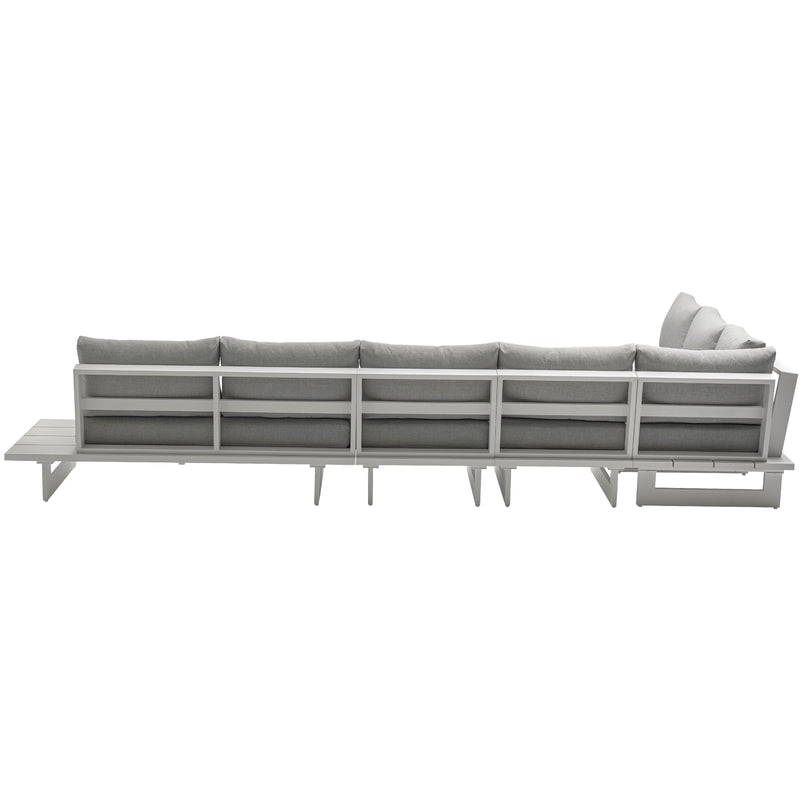 Meridian Maldives Grey Water Resistant Fabric Outdoor Patio Modular Sectional IMAGE 4