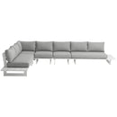 Meridian Maldives Grey Water Resistant Fabric Outdoor Patio Modular Sectional IMAGE 5