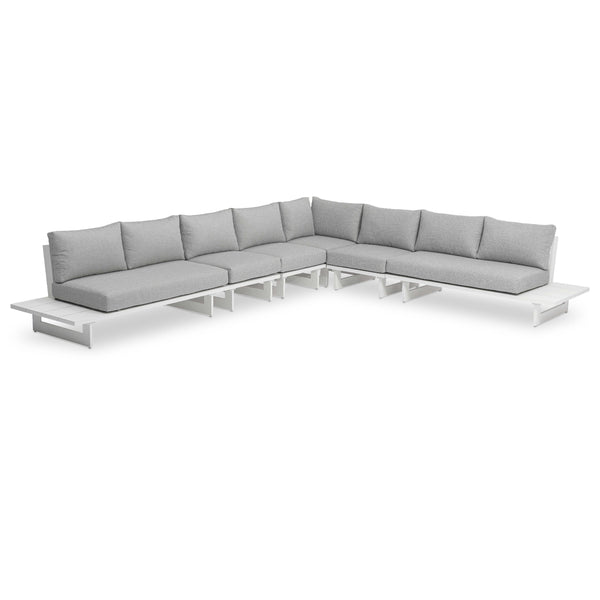 Meridian Maldives Grey Water Resistant Fabric Outdoor Patio Modular Sectional IMAGE 1