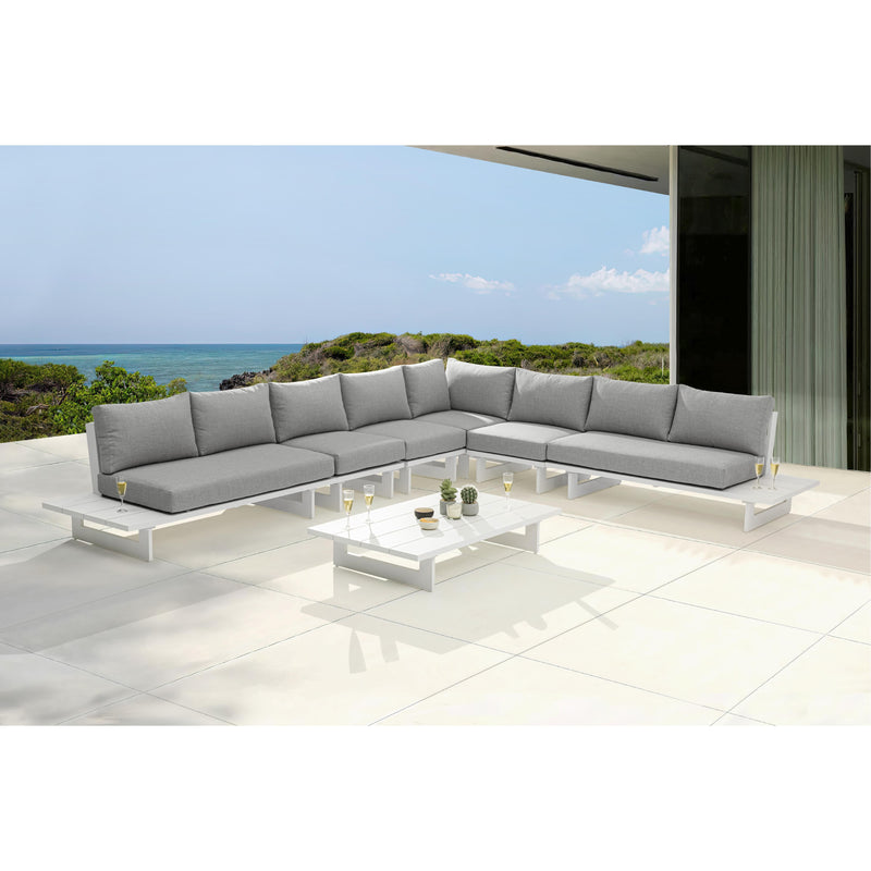 Meridian Maldives Grey Water Resistant Fabric Outdoor Patio Modular Sectional IMAGE 2