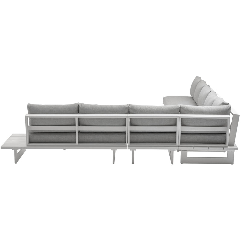 Meridian Maldives Grey Water Resistant Fabric Outdoor Patio Modular Sectional IMAGE 3