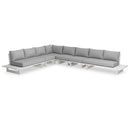 Meridian Maldives Grey Water Resistant Fabric Outdoor Patio Modular Sectional IMAGE 1