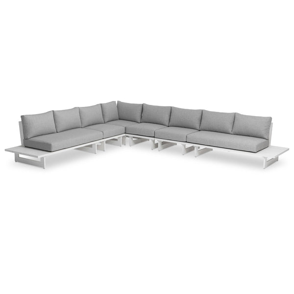 Meridian Maldives Grey Water Resistant Fabric Outdoor Patio Modular Sectional IMAGE 1