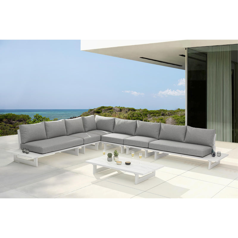 Meridian Maldives Grey Water Resistant Fabric Outdoor Patio Modular Sectional IMAGE 2