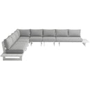 Meridian Maldives Grey Water Resistant Fabric Outdoor Patio Modular Sectional IMAGE 4