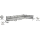 Meridian Maldives Grey Water Resistant Fabric Outdoor Patio Modular Sectional IMAGE 12