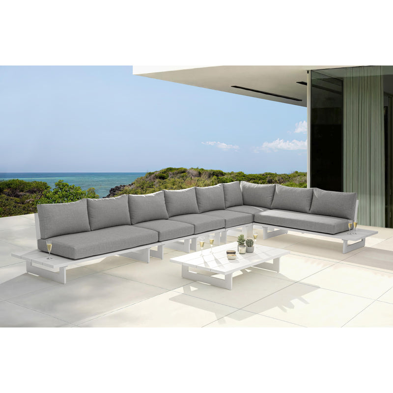 Meridian Maldives Grey Water Resistant Fabric Outdoor Patio Modular Sectional IMAGE 2