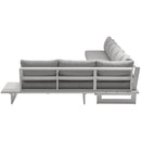 Meridian Maldives Grey Water Resistant Fabric Outdoor Patio Modular Sectional IMAGE 4