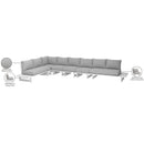 Meridian Maldives Grey Water Resistant Fabric Outdoor Patio Modular Sectional IMAGE 11