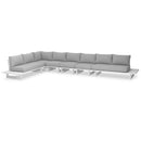 Meridian Maldives Grey Water Resistant Fabric Outdoor Patio Modular Sectional IMAGE 1