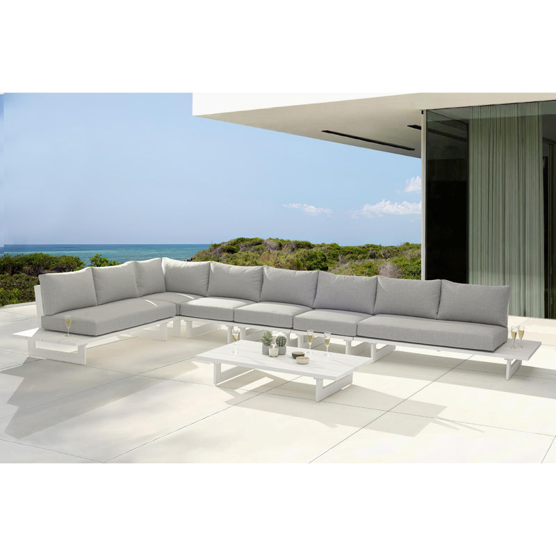 Meridian Maldives Grey Water Resistant Fabric Outdoor Patio Modular Sectional IMAGE 2