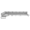 Meridian Maldives Grey Water Resistant Fabric Outdoor Patio Modular Sectional IMAGE 5