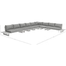 Meridian Maldives Grey Water Resistant Fabric Outdoor Patio Modular Sectional IMAGE 11