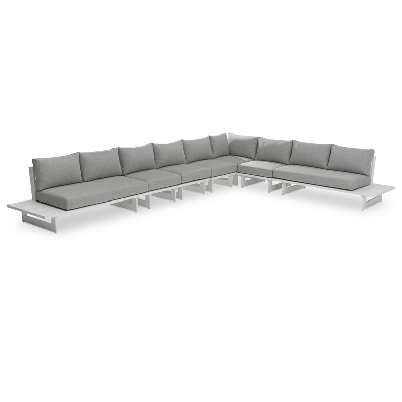 Meridian Maldives Grey Water Resistant Fabric Outdoor Patio Modular Sectional IMAGE 1