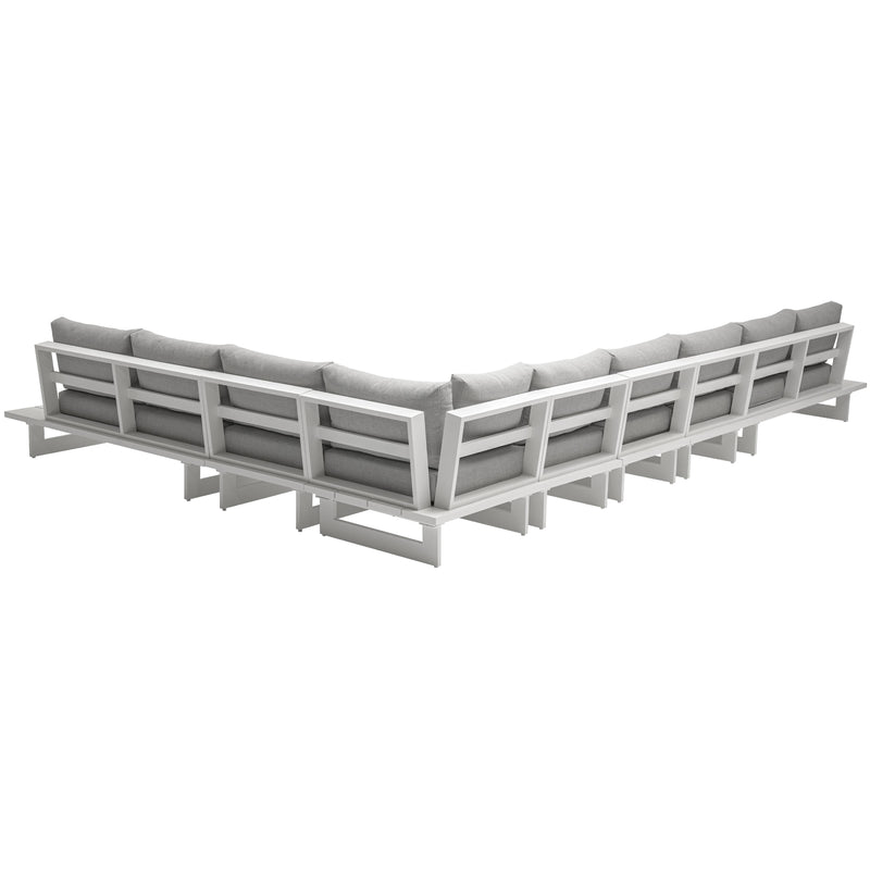 Meridian Maldives Grey Water Resistant Fabric Outdoor Patio Modular Sectional IMAGE 3