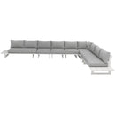 Meridian Maldives Grey Water Resistant Fabric Outdoor Patio Modular Sectional IMAGE 5