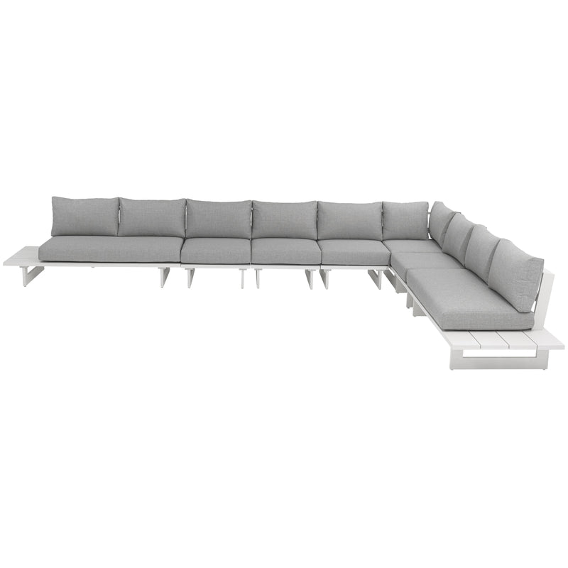 Meridian Maldives Grey Water Resistant Fabric Outdoor Patio Modular Sectional IMAGE 5