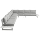 Meridian Maldives Grey Water Resistant Fabric Outdoor Patio Modular Sectional IMAGE 6