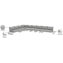 Meridian Maldives Grey Water Resistant Fabric Outdoor Patio Modular Sectional IMAGE 11