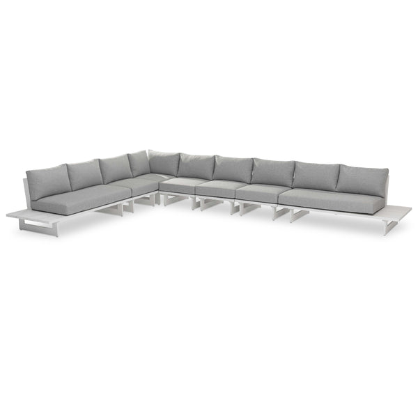 Meridian Maldives Grey Water Resistant Fabric Outdoor Patio Modular Sectional IMAGE 1