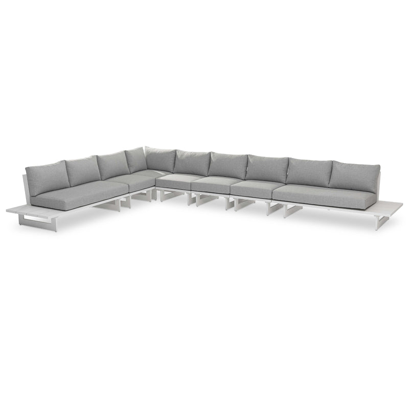 Meridian Maldives Grey Water Resistant Fabric Outdoor Patio Modular Sectional IMAGE 1