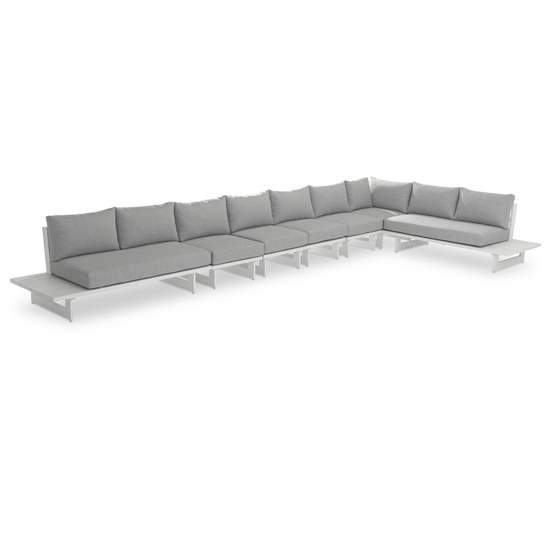 Meridian Maldives Grey Water Resistant Fabric Outdoor Patio Modular Sectional IMAGE 1
