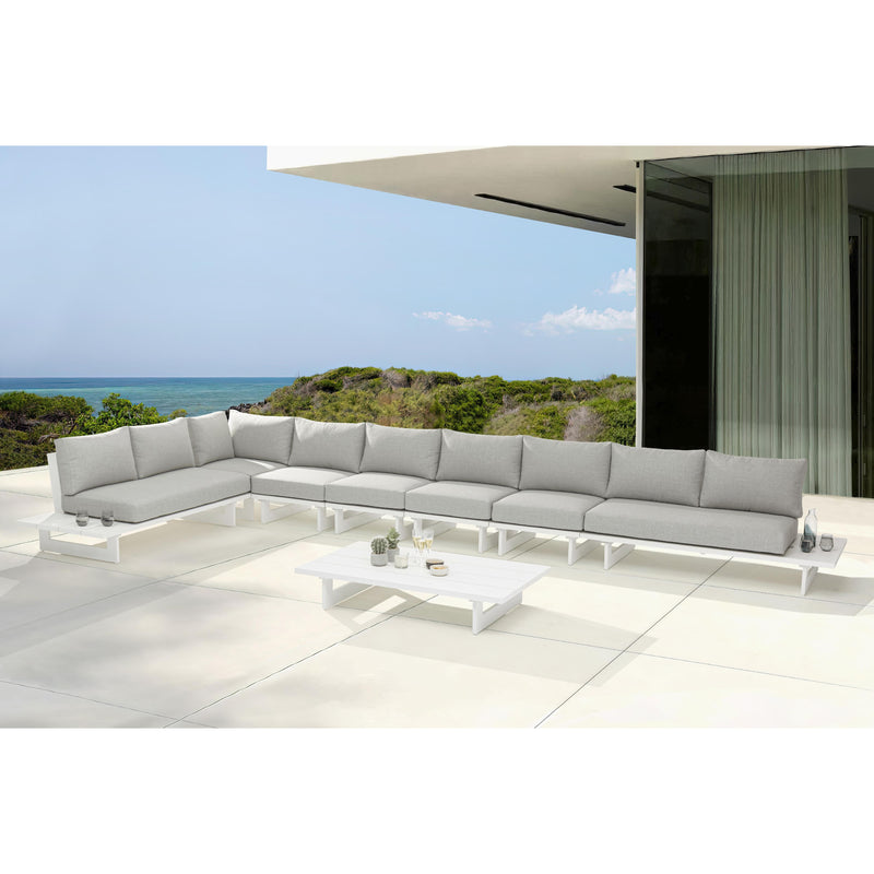 Meridian Maldives Grey Water Resistant Fabric Outdoor Patio Modular Sectional IMAGE 2