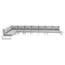 Meridian Maldives Grey Water Resistant Fabric Outdoor Patio Modular Sectional IMAGE 5