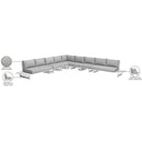 Meridian Maldives Grey Water Resistant Fabric Outdoor Patio Modular Sectional IMAGE 11