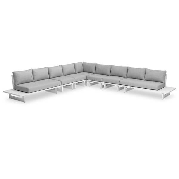 Meridian Maldives Grey Water Resistant Fabric Outdoor Patio Modular Sectional IMAGE 1