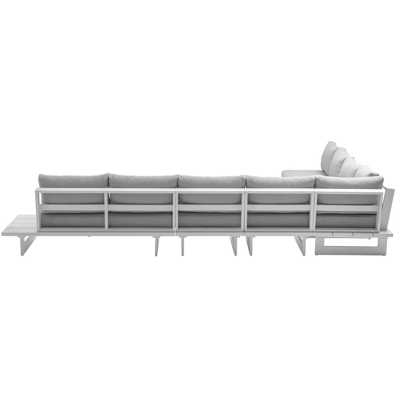 Meridian Maldives Grey Water Resistant Fabric Outdoor Patio Modular Sectional IMAGE 4