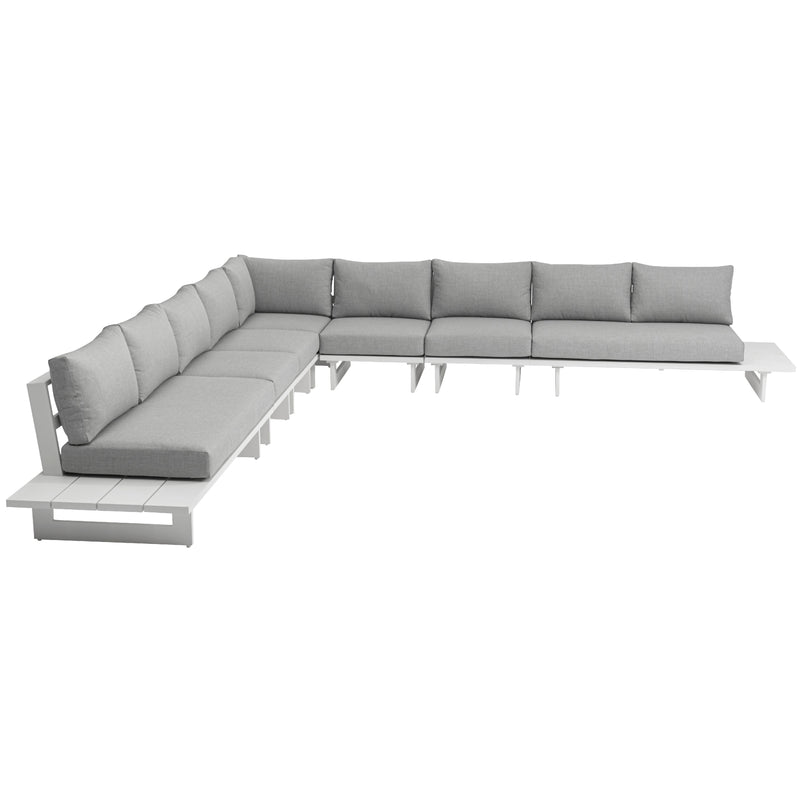 Meridian Maldives Grey Water Resistant Fabric Outdoor Patio Modular Sectional IMAGE 5