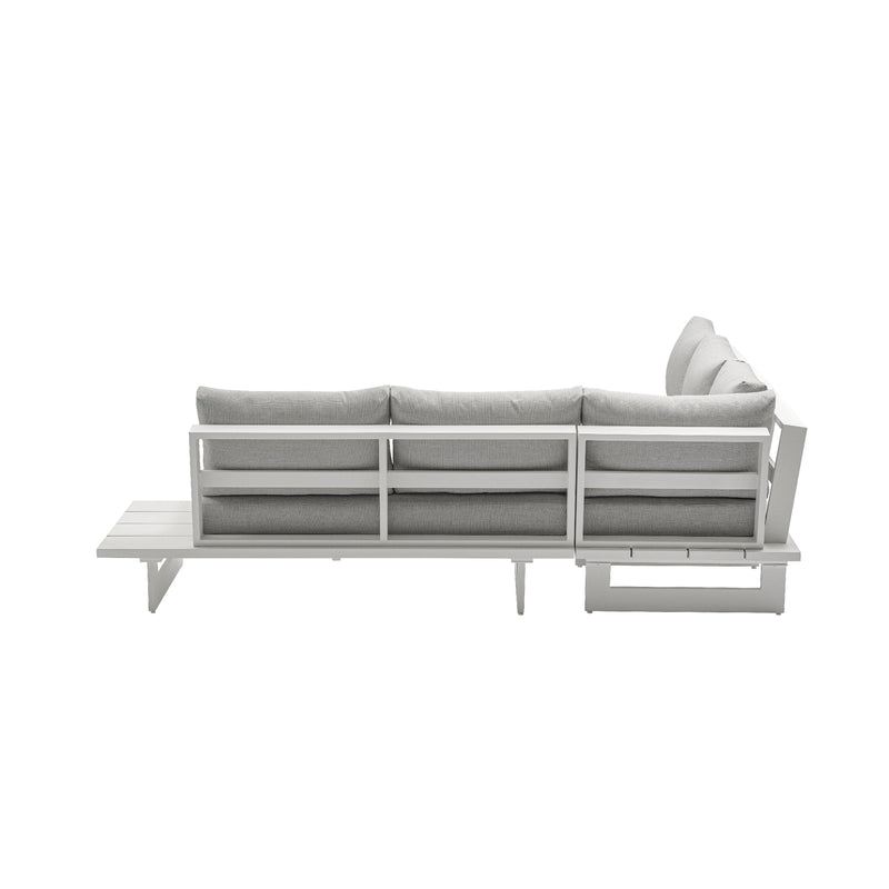 Meridian Maldives Grey Water Resistant Fabric Outdoor Patio Sectional (3 Boxes) IMAGE 4