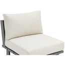 Meridian Maldives Cream Water Resistant Fabric Outdoor Patio Armless Chair IMAGE 6