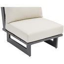 Meridian Maldives Cream Water Resistant Fabric Outdoor Patio Armless Chair IMAGE 7