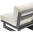 Meridian Maldives Cream Water Resistant Fabric Outdoor Patio Armless Chair IMAGE 8