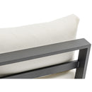 Meridian Maldives Cream Water Resistant Fabric Outdoor Patio Armless Chair IMAGE 9