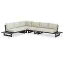 Meridian Maldives Cream Water Resistant Fabric Outdoor Patio Modular Sectional IMAGE 1
