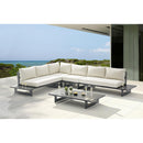 Meridian Maldives Cream Water Resistant Fabric Outdoor Patio Modular Sectional IMAGE 2